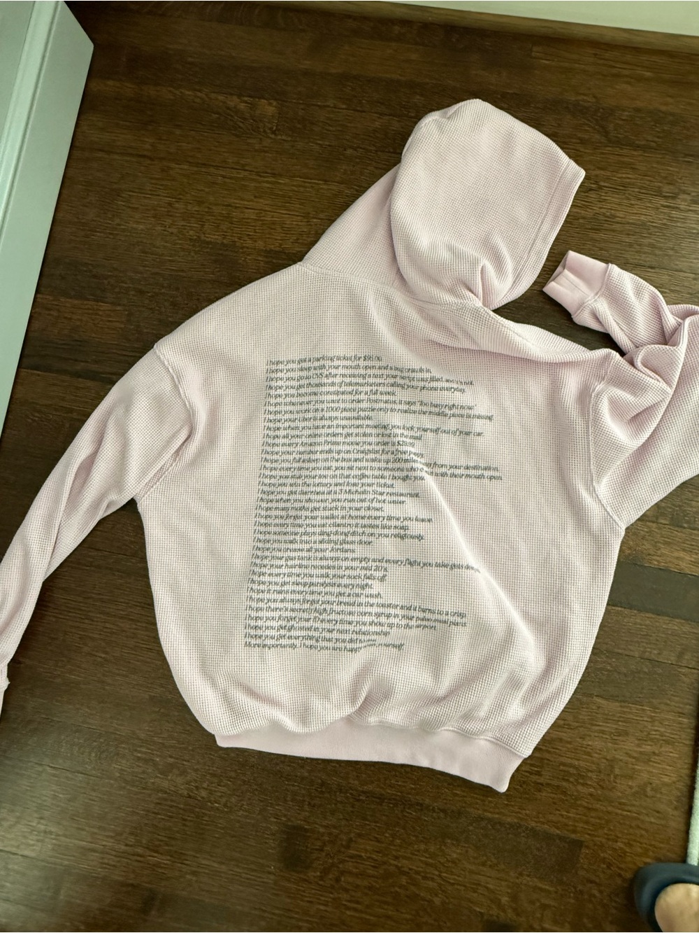 Boys Lie Pastel Pink 'Love, Yours Truly' Embroidered Pullover Hoodie - Picture 2 of 3